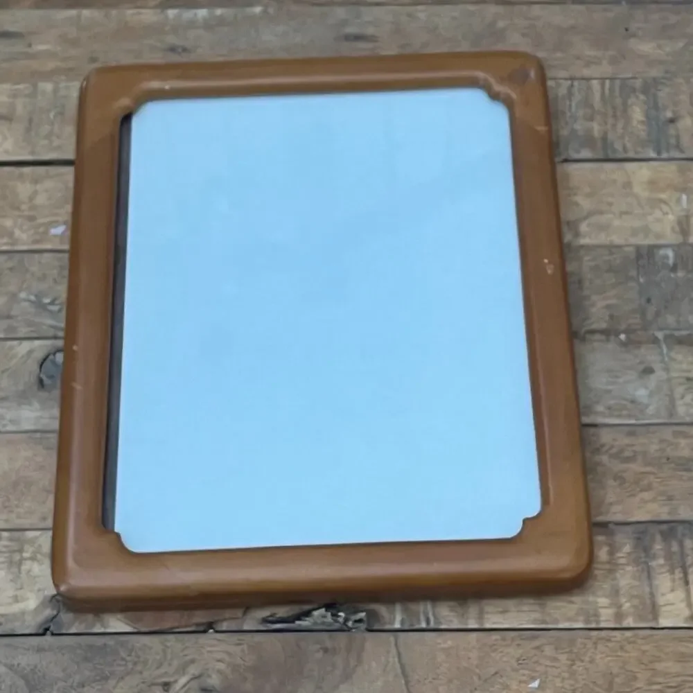 Vintage MCM Wood Picture Frame 7x8 in Handcrafted in Thailand Rounded Corners